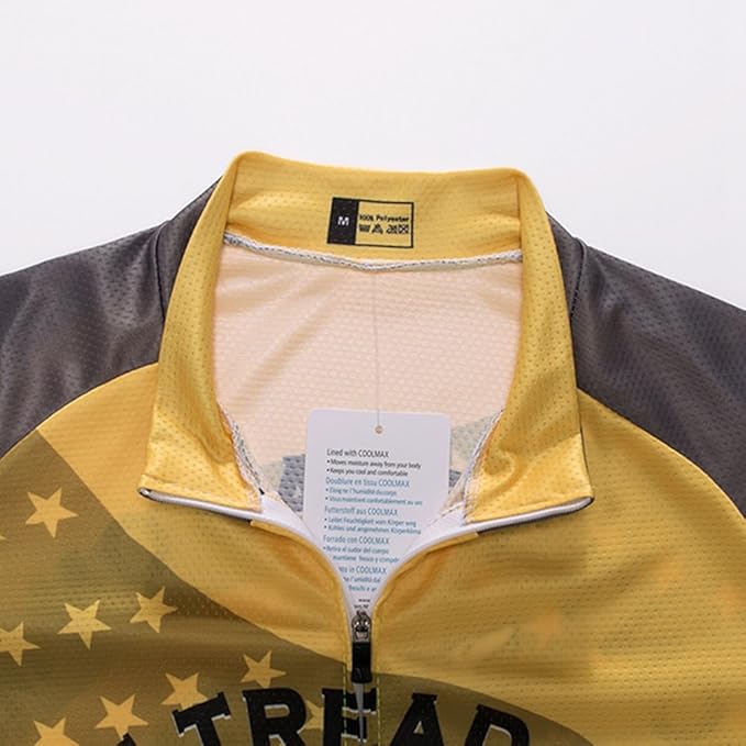 Weimostar Men's USA Cycling Jersey Short Sleeve Biking Shirts Breathable with Pockets