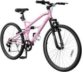 26 inch 7-Speed Commuter Bicycle,Hybrid Bicycle,Men's Cruiser Bike/Mountain Bike V Brake,Metal Frame, Adult Bike (Black, White, Blue, Green, Purple, Pink)
