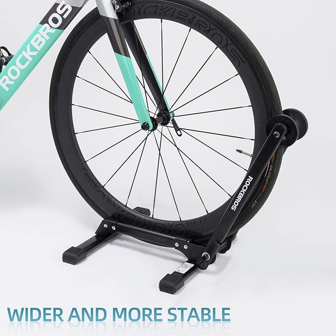 ROCKBROS Foldable Bike Stand Floor Bike Parking Stand Bicycle Rack for 20"-29" Mountain Road Indoor Outdoor Garage Storage
