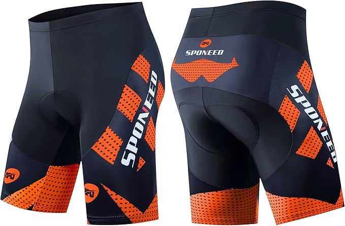 sponeed Men's Cycling Shorts Padded Bicycle Riding Pants Bike Biking Clothes Cycle Wear Tights