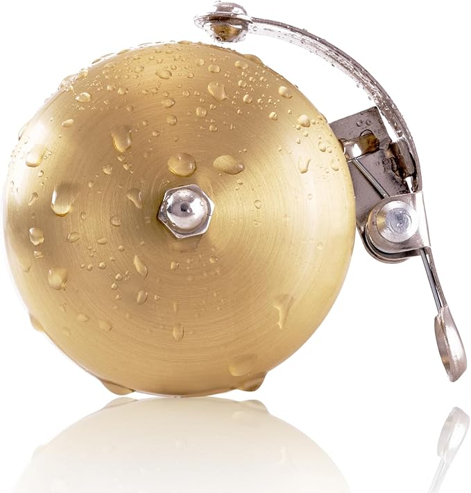 Bike Bell Bicycle Bell for Adult Bikes Brass Bike Bells Produced a Clear and Resonant Ringing Sound Fit for Handlebar 22.2-31.8mm City Bikes Cruisers Road Bikes MTB Bike Accessories