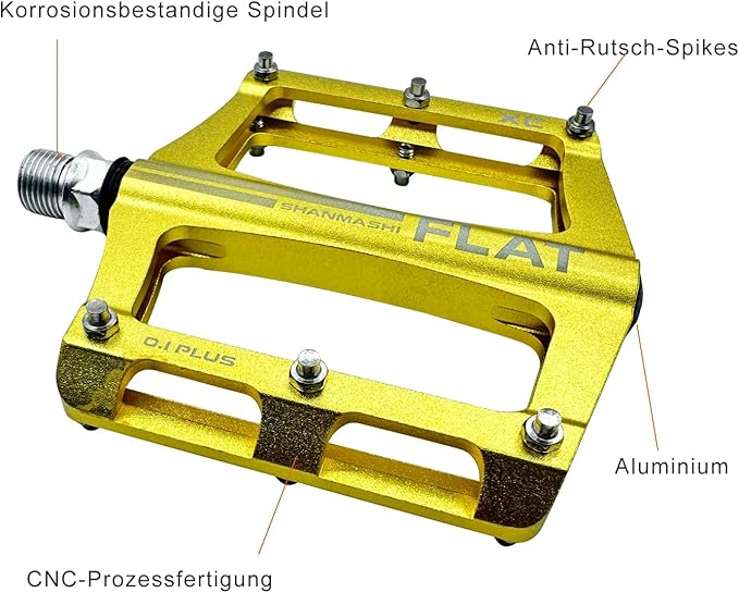 UPANBIKE Mountain Bike Bearing Pedals 9/16'' Spindle Aluminum Alloy Flat Platform for BMX MTB Road Bicycle