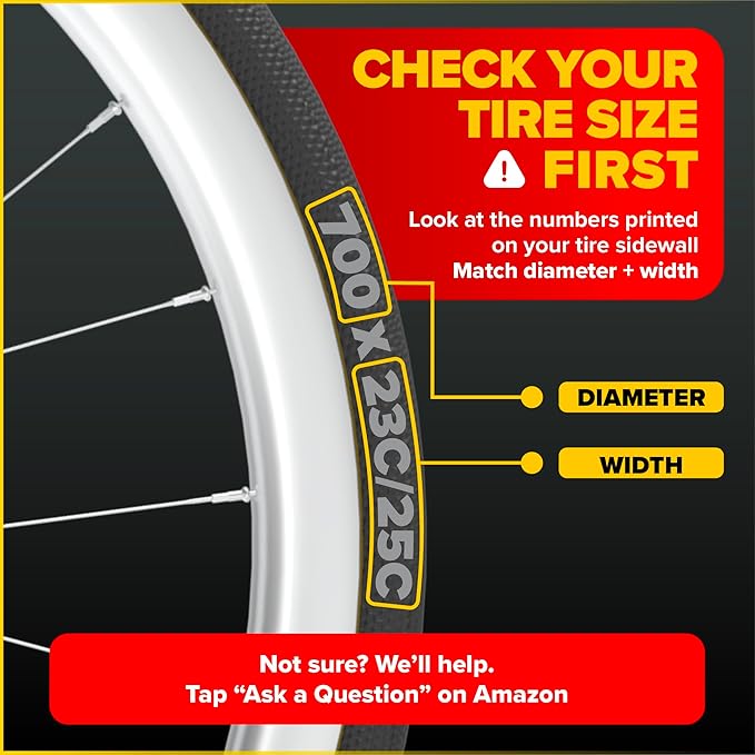 Ultraverse Bike Inner Tube for 700x23-25c, 700x28-32c, 700x35-43c 28 inch Bicycle Wheel Sizes with 48mm Presta Valve - Butyl Rubber Tubes for Road and Gravel Bikes - 2 Tubes, 2 tire levers Included