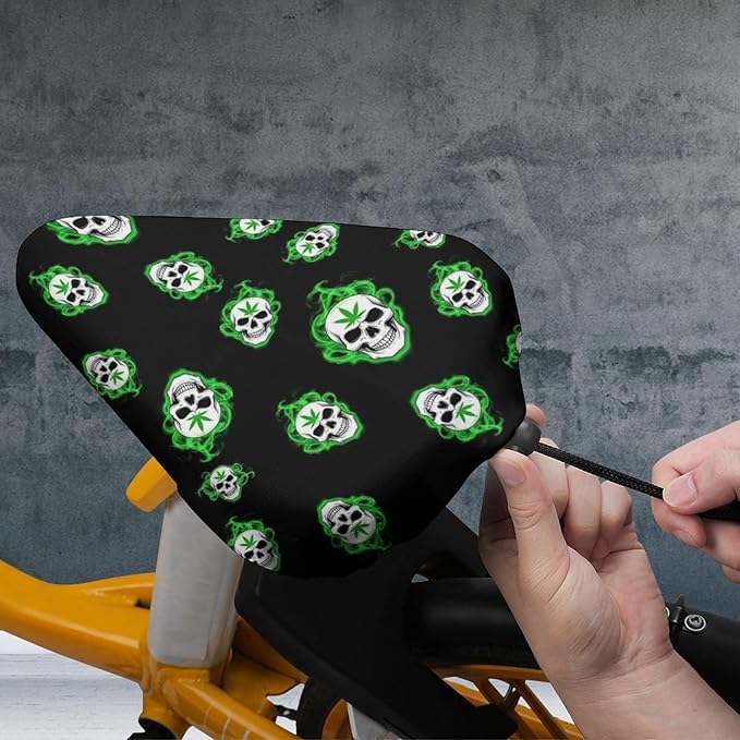 Adjustable Exercise Bike Seat Cover, Soft Cushion Indoor Outdoor Dust Resistant Protection