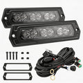 YCHOW-TECH Flush Mount LED Pods 2PCS 7 Inch 120W CREE LED Spot Backup Reverse Light Offroad Driving Lights Flush Mount LED Bumper Light Bars with Wiring Harness Kit for Truck Pickup ATV UTV SUV Ford