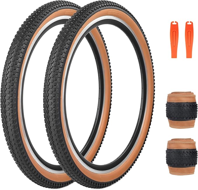 ZUKKA Bike Tire 20/24/26/27.5/29 x 2.125 Bike Tire 2 Pack Mountain Bike Tire Folding Replacement Tire for MTB Mountain Bike, Kids