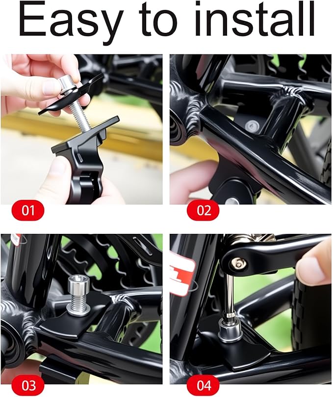 1Pcs Bicycle Kickstand Aluminum Center Mount Bike Kickstand Fits 24-29 Inch Bicycles (Adjustable)