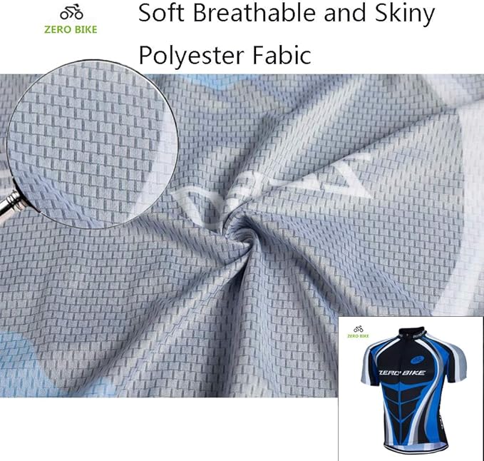 Men's Short Sleeve Breathable Cycling Jersey Set 3D Padded Bicycle Shorts Sportswear Suit Quick Dry