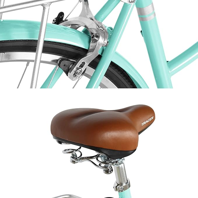Tracer Osaka Hybrid Bikes, Steel Frame, Shimano Nexus Inter 3/7 Speed, Brown Seat Brown Grips, Road Bike, City Bike, Multiple Colors
