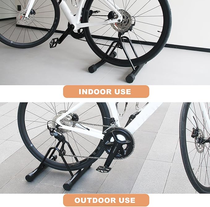 Bicycle Parking Rack, Adjustable Bike Stand, Bike Floor Stand, Wall-mounted Bike Rack, Suitable for All Bikes, Mountain Bicycles, Road Bicycles, Black