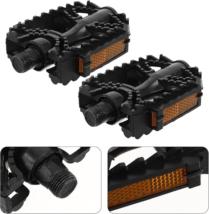 Healifty Bike Pedals 1 Pair Anti-Skid Flat Mountain Bicycle Pedal Replacement for ’ Bikes Universal Foldable Cycling Accessories for Boys and