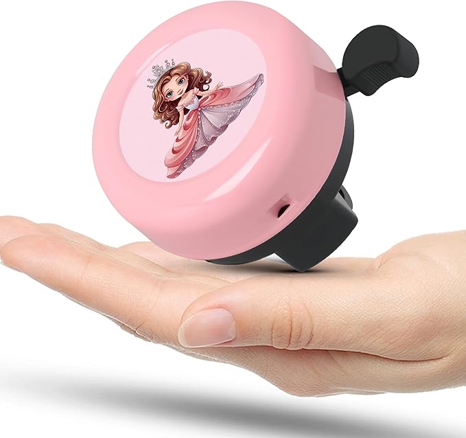 Kids Bike Bell for Little Girls, Pink Handlebar Ring Bell for Toddlers, Universal Bicycle Bell for Scooter, Tricycle, Balance Bike