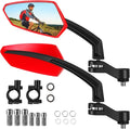 Hestya 1 Pair Handlebar Bike Mirror 360° Rotatable and Adjustable Universal Fit Rearview Bicycle Mirrors Glass Lens Safe Cycling Accessories for Scooter, E-bikes, Mountain Bikes, Road Bicycles