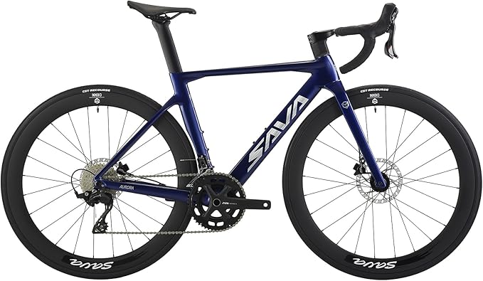 SAVADECK A7L Carbon Road Bike, T800 Carbon Fiber Frame 700C Racing Bicycle with Shimano 105 R7100 24 Speed Groupset and Hydraulic Disc Brake, Ultra-Light Carbon Bike for Man and Women