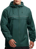 GEEK LIGHTING Rain Jacket Men Lightweight Waterproof Jackets Packable Windbreaker Hooded Raincoat for Golf Cycling Outdoor