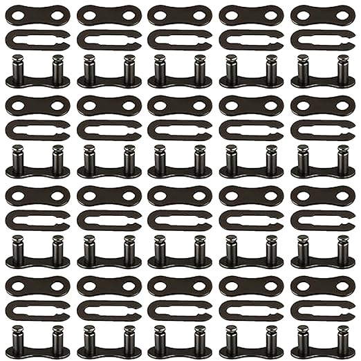 20-Pack Bike Chain Metal Master Link - Removable Quick Split Links for Bicycle, Mini Bike, Mountain Bike and Motorcycle Chain Repair
