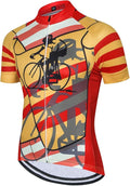 Weimostar Men's Cycling Jersey Short Sleeve Bike Clothing Multicolored Diamond