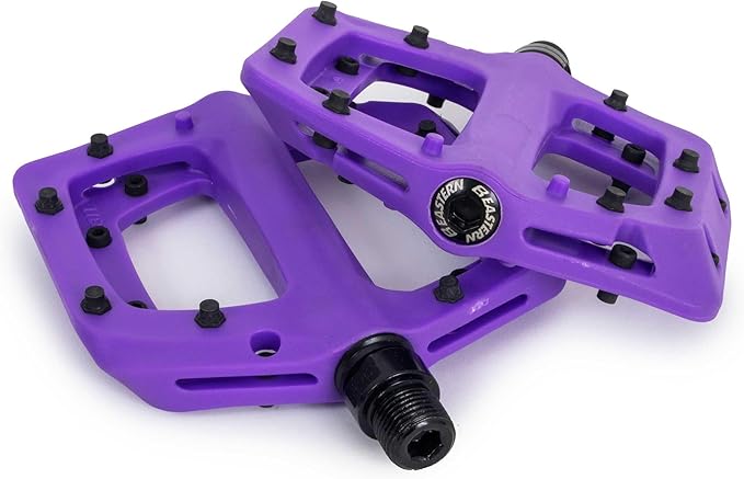 Eastern Nylon Linx Pedals 9/16 - Lightweight, High-Grip MTB & BMX Pedals with Removable Metal Pins, Chromoly Axle for BMX, MTB, Road & Kids Bikes - Multiple Colors