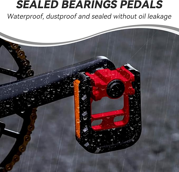 KABON Folding Bike Pedals, Bicycle Foldable Pedals with Aluminum, Universal 9/16 inch Non-Slip Cycling Pedals for Folding Bike, BMX Bike, Road Bike, Mountain Bike MTB