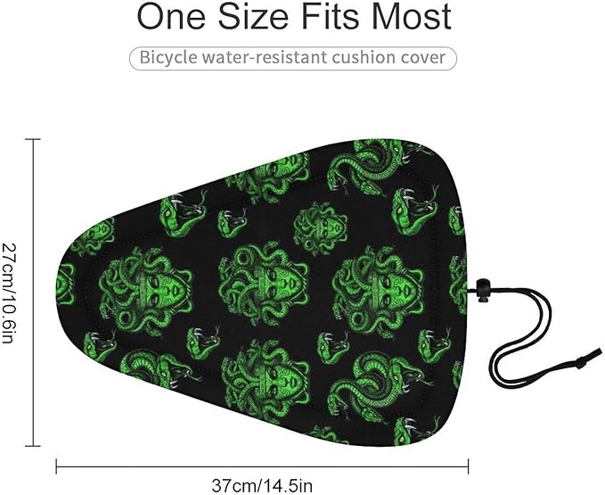 Adjustable Exercise Bike Seat Cover, Soft Cushion Indoor Outdoor Dust Resistant Protection