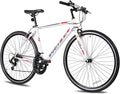 WEIZE 700C Hybrid Bike for Adults, 14 Speed Road Bike, City Commuter Bicycle with Caliper Brakes, High-Carbon Steel Racing Adult Bike, Urban Adult Bicycle for Men and Women