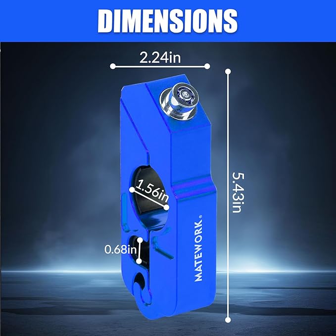 Motorcycle Lock Anti Theft Heavy Duty, Motorcycle Handlebar with Helmet Lock, Universal Motorcycle Blue