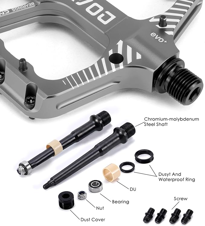 Bike Pedals 9/16" Lightweight Non-Slip Bicycle Platform Pedals - Fits Most Adult Bikes & Mountain Bikes &MTB, Road Bikes and Slip-Resistant Design
