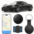 GPS Tracker for Vehicles with Magnetic Case Work with Find My (iOS Only)-No Monthly Fee Subscription No SIM Card Required, Waterproof,Real-Time GPS Tracking Devices or Cars, Trucks, Anti-Theft(Black)