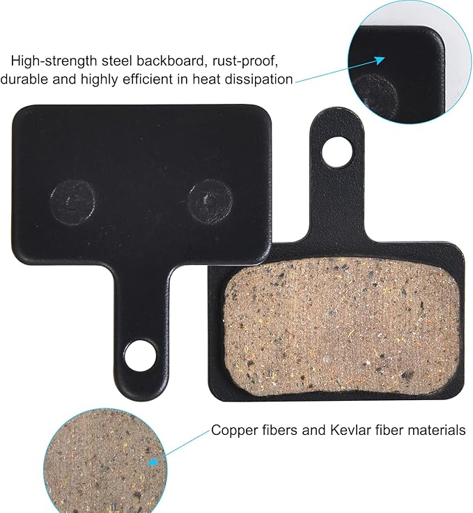 4 PCS Bike Brake Pads, Mountain Bicycle Brake Pads-Compatible with TRP Tektro Shimano High Performance Mountain Bike Brake Pads, Mountain Bike Disc Brake Pad