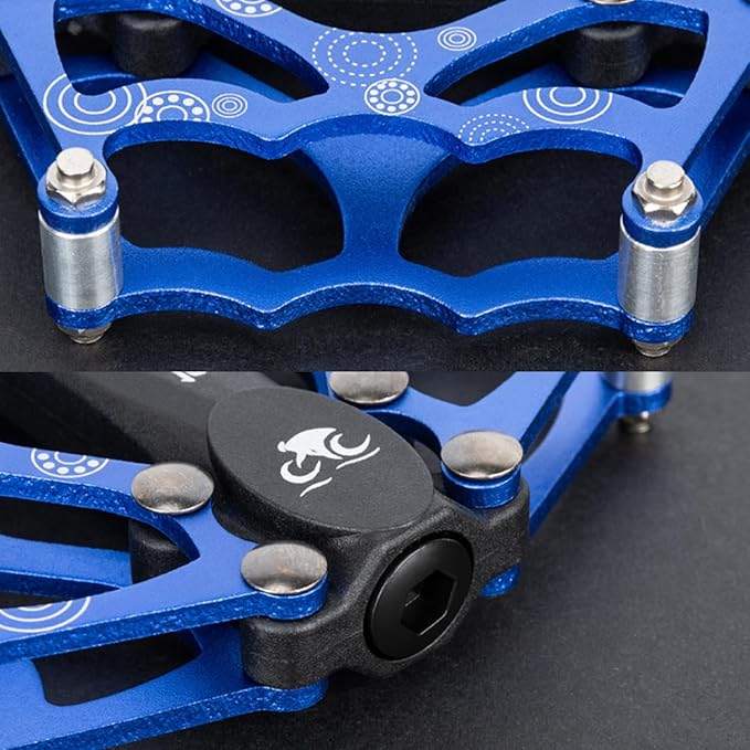 ‌Ultralight CNC Bike Pedals - Sealed Bearings Mountain/BMX/Road Pedals with Non-Slip Surface & 9/16" Chrome-Molybdenum Steel Spindle for MTB/Gravel/Cyclocross Bikes