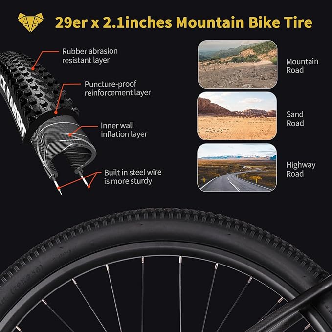 TRIFOX Carbon Fiber Mountain Bike,29er Carbon Mountain Bike with Shimano M6100 Deore Groupset 12-Speed,Carbon Fiber Frame,Hydraulic Fork 130mm Travel,/17/19 inch