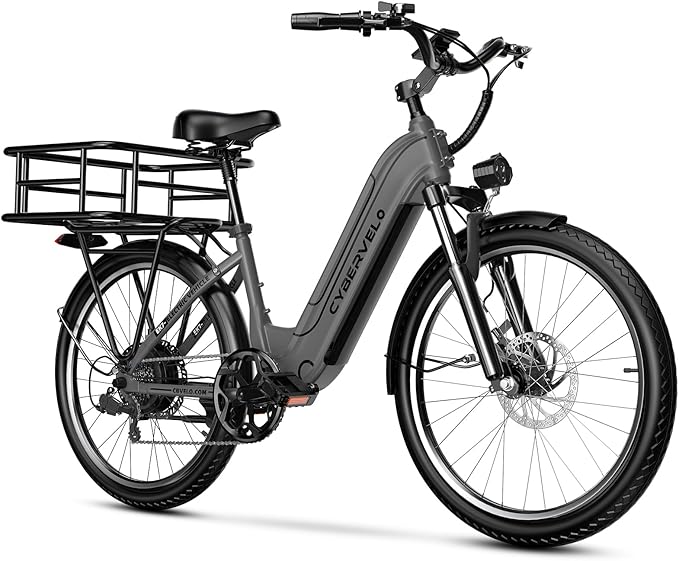 1000 Peak Electric Bike for Adults,up 80 Miles Removable Battery Ebike, 26" Electric E Bike with 7-Speed,Adult Electric Bicycles for Commute Beach Snow White Womens All Terrain