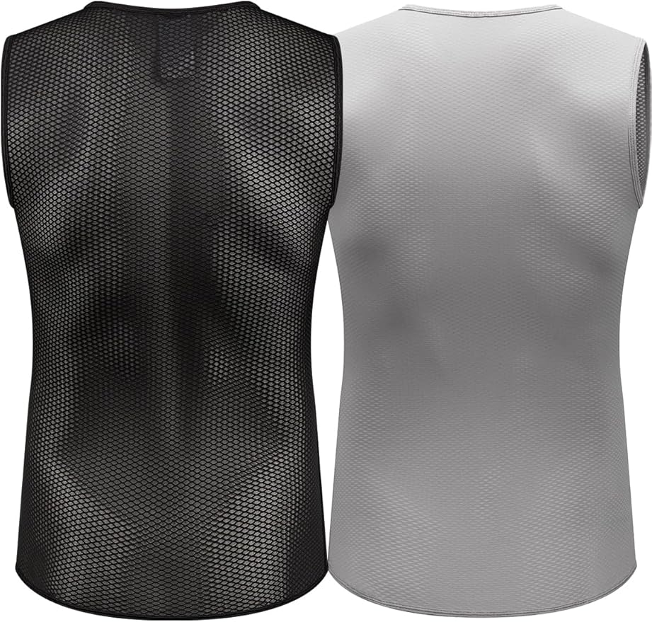 Przewalski Men’s Sleeveless Cycling Undershirt Quick Dry Bike Base Layer Vests Breathable Bicycle Jerseys Biking Tank Tops
