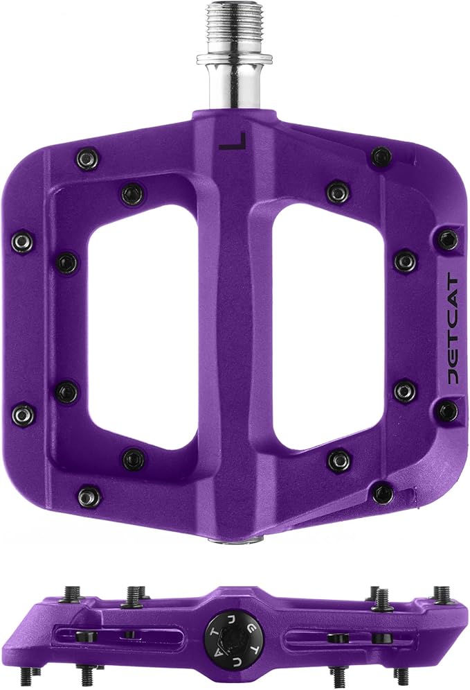 Mountain Bike Pedals Flat - MTB Pedals Flat, Bicycle Pedals for BMX/MTN/Road/Gravel/EBike, BMX Pedals, Platform Pedals, Adults & Kids Bike Replacement Upgrades Parts 9/16