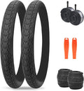 MEGHNA Bike Tire 20/24/26/27.5 inch Foldable Replacement Cruiser Bike Tire Mountain Bike Groove Anti-Slip with Tire Lever for Kids Hybrid Bike