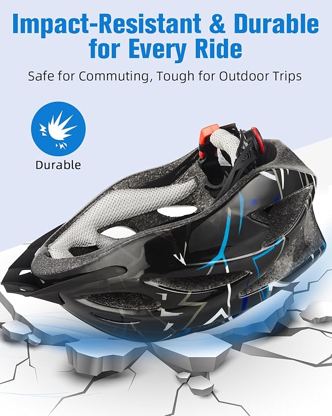 Zacro Adult Bike Helmet Lightweight for Men Women Comfort with Pads&Visor, Certified Bicycle Helmet for Adults Youth Mountain Road Biker