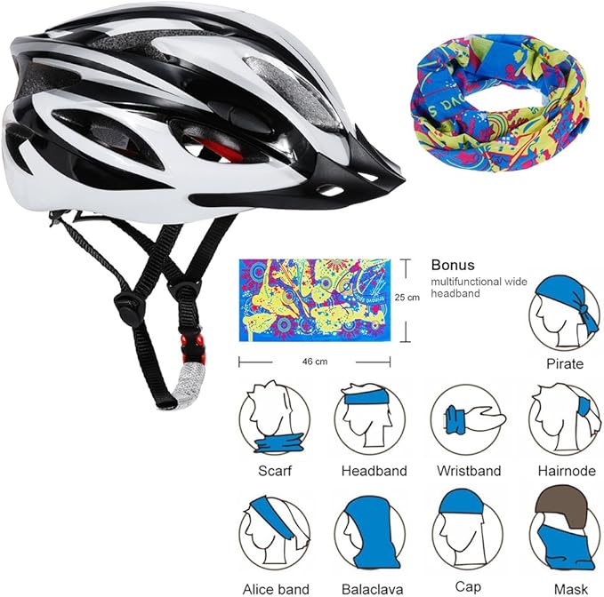 Zacro Adult Bike Helmet Lightweight for Men Women Comfort with Pads&Visor, Certified Bicycle Helmet for Adults Youth Mountain Road Biker