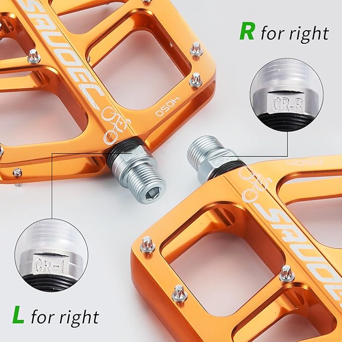 Universal Aluminum Bike Pedals for BMX/MTB, Wide Platform