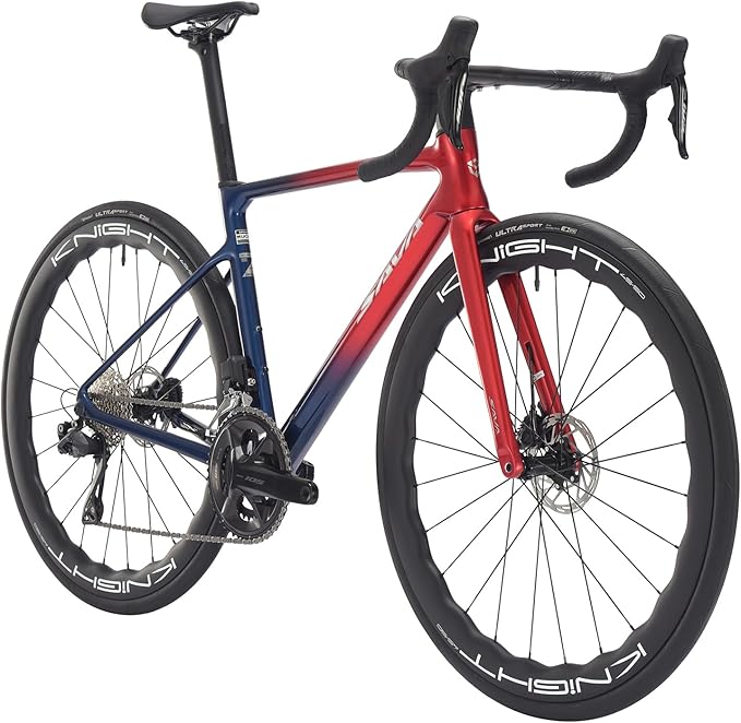 SAVADECK Carbon Fibre Road Bike, Hydraulic Oil Disc Bike with Carbon Fibre Frame and Wheelset, Lightweight Racing Bicycle with R7120 24S Shift Set for Adults