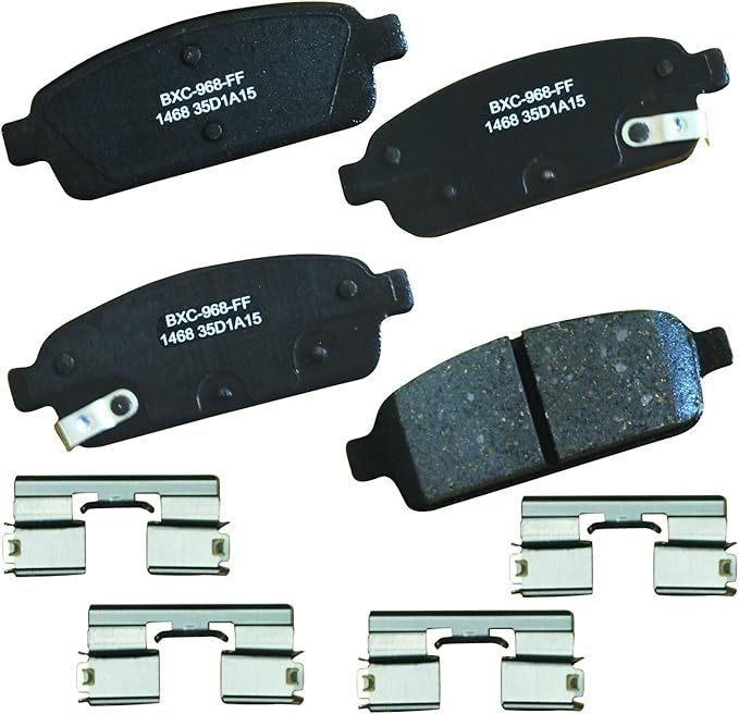 Bendix Premium SBC1468 Ceramic Rear Brake Pads for Select Models Buick Cascada, Encore, Verano, Cadillac ELR, Chevrolet Cruze, Cruze Limited, Orlando, Sonic, Trax, Volt