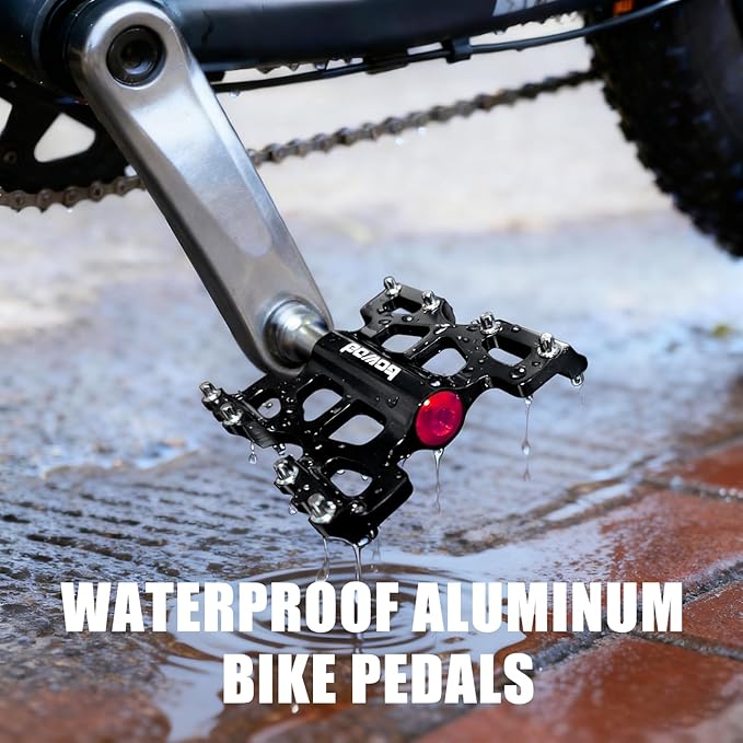 Bike Pedals 9/16" Lightweight Non-Slip Bicycle Platform Pedals - Fits Most Adult Bikes & Mountain Bikes &MTB, Road Bikes and Slip-Resistant Design