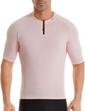 Wulibike Cycling Jersey Men Short Sleeve, Road Bike Shirts 1/4 Zipper with Pockets, Bicycle Clothing Breathable Quick Dry