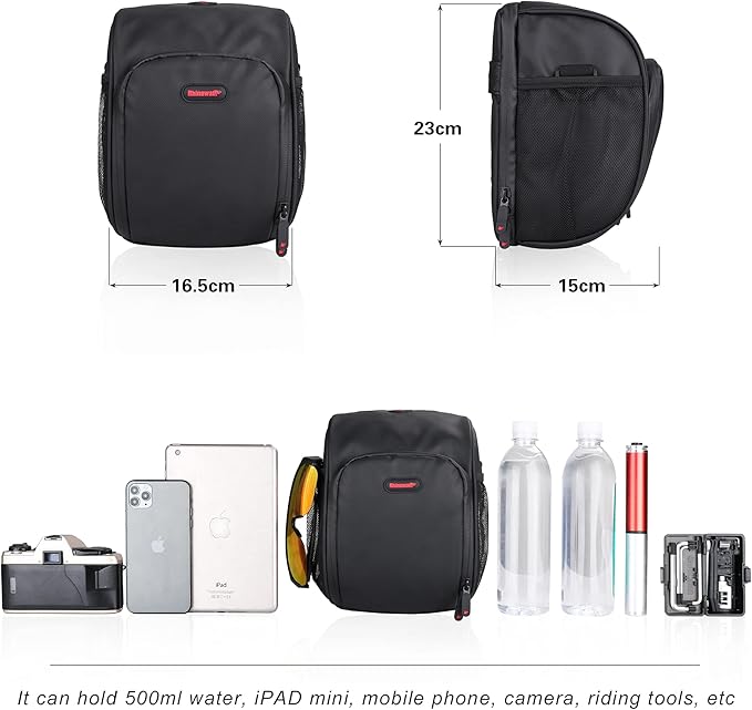 Rhinowalk Bike Handlebar Bag Bike Front Bag Road Bike Bag Bike Frame Bag Bike Basket Bag Bicycle Bag Professional Cycling Accessories-L
