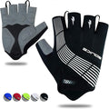 Souke Sports Cycling Bike Gloves - Padded Half Finger Bicycle Gloves with Shock-Absorbing, Anti-Slip, Breathable MTB & Road Biking Features for Men & Women