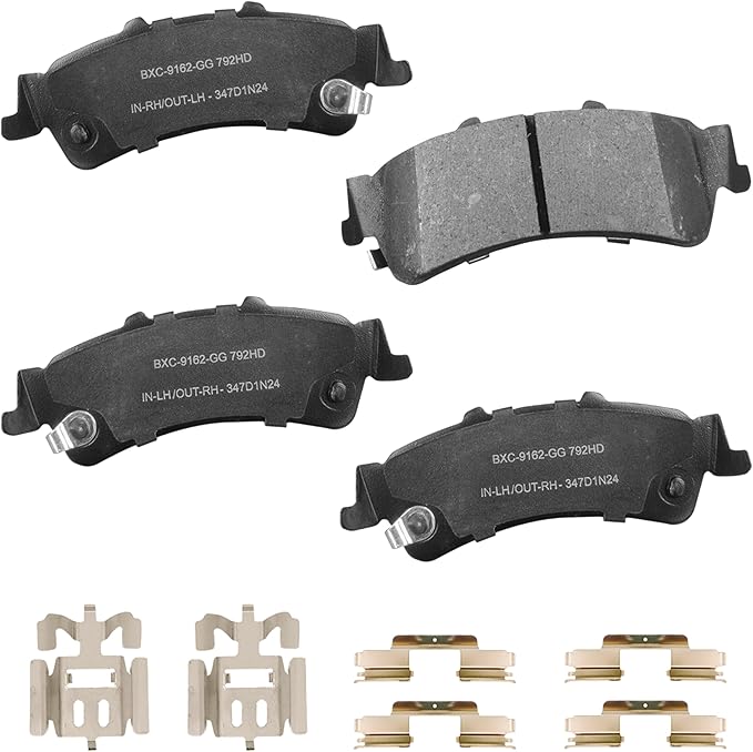 Bendix Premium SBC792HD Ceramic Rear Brake Pads for select Cadillac DTS, DeVille, Chevrolet Astro, Cheyenne, Silverado 1500, Chevy Tahoe, GMC Safari, Sierra 1500, Yukon (models with Heavy Duty Brakes)