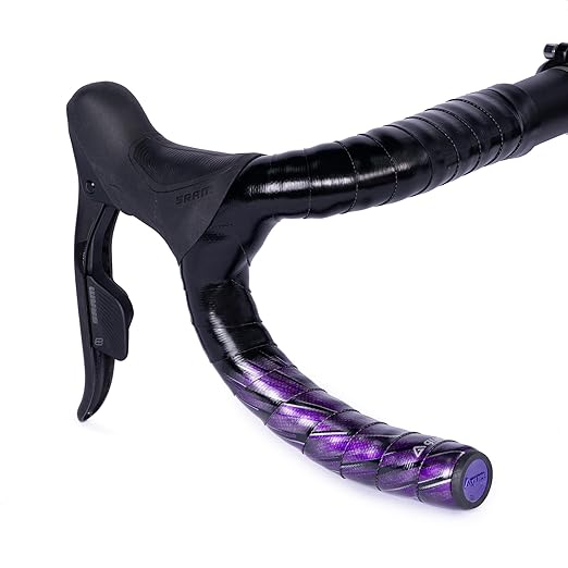 GUEE SL Speed Road Bike Handlebar Tape – Premium PU Leather, Microtex Structure, Shock-Absorbing Foam, Ultra-Light 30g, Anti-Slip Racing Grip (2 Rolls, Storm Purple)