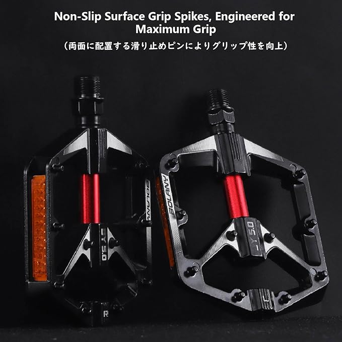 JEELAD Bike Pedals Aluminum 9/16" Sealed Bearing Lightweight Platform for Road Mountain BMX MTB Bike