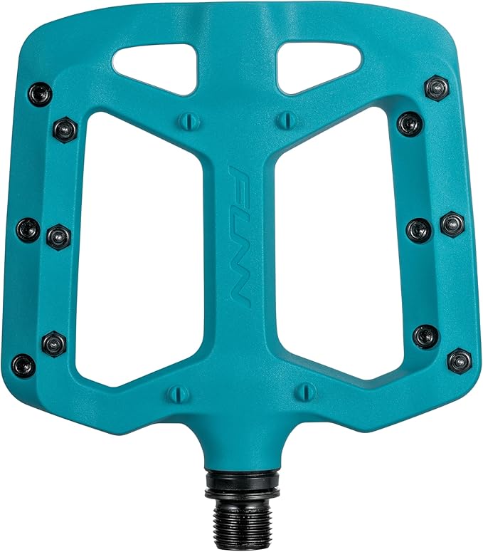 Funn Taipan Glass Fiber Reinforced Thermoplastic Bike Pedals with 9/16-inch CrMo Axles and Shin-Friendly Pins for MTB/BMX/Urban/Gravel Riding