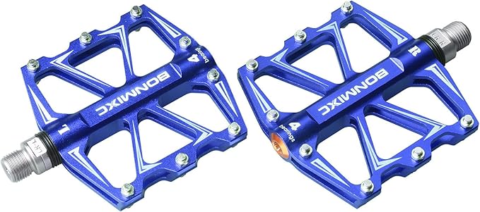 Mountain Bike Pedals 9/16" Alloy Lightweight MTB Pedals Sealed Bearing Flat Road Pedals