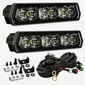 LED Light Bar 6 Inch, YCHOW-TECH 2PCS 120W Spot Beam Light Bar Driving Fog Off Road Lighting Backup Reverse Lighting Slim LED Pods for Trucks UTV ATV Marine Boat Golf Cart Trailer